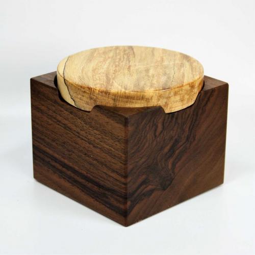 Dose aus Holz, Schale, Holzdose, Holzschale, Aufbewahrung, Deko, Tisch, Küche, Helfer, Schüssel, Nussbaum, Ahorn, Schmuck, Kunst, Handwerk, Dosen, Holzdosen, Dosen aus Holz