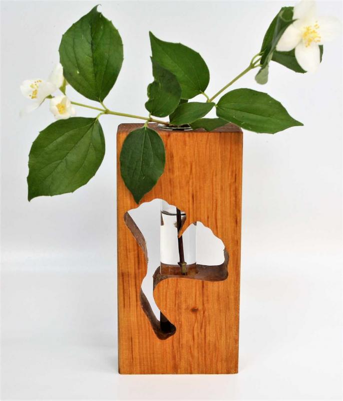 Vase, Blumenvase, Tischdekoration, Holzvase, Holzvasen, Vasen aus Holz, gedrechselte Vase,