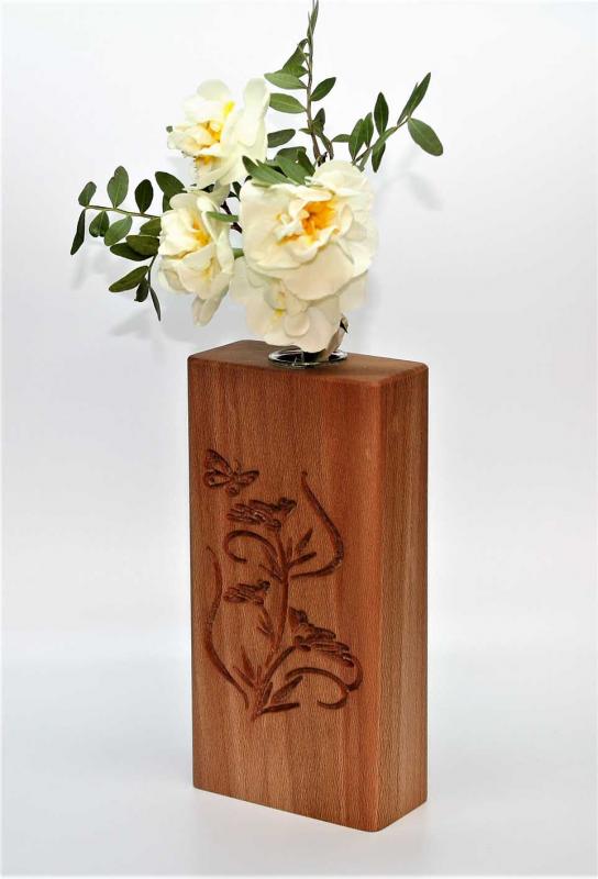 Vase " Blume mit Schmetterling "